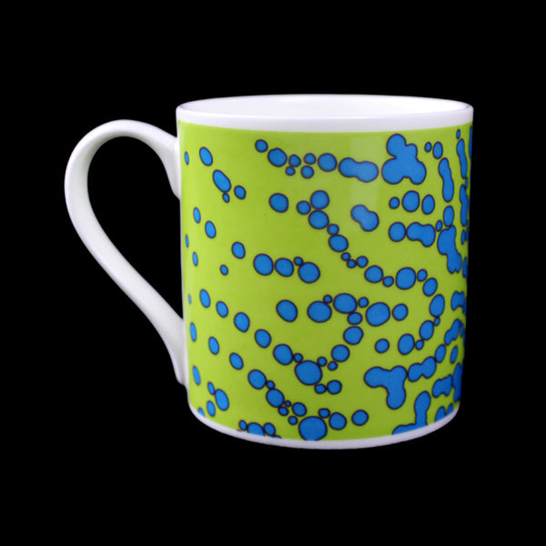 BUBBLE MUG (GREEN/BLUE SPOTS)