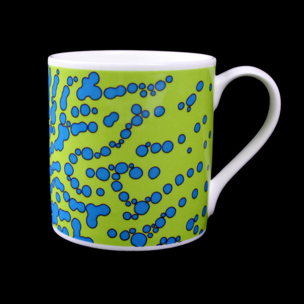 BUBBLE MUG (GREEN/BLUE SPOTS)