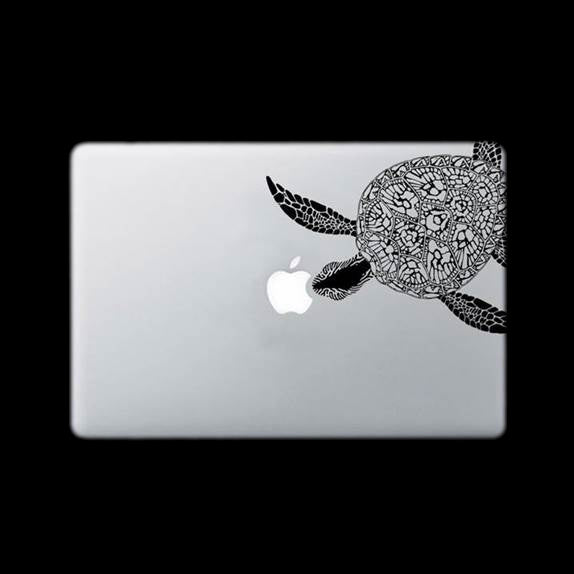 DECAL STICKER - TURTLE DESIGN - BLACK